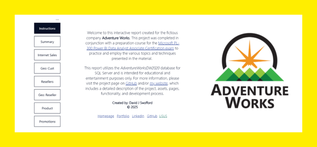 Adventure Works DW 2020 – Power BI Report